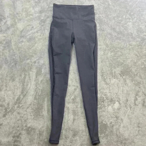 Fabletics Leggings Womens Size XS Gray Mesh Gym Athleisure High-Rise Athletic - Picture 1 of 9